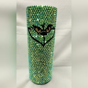 The Grinch Christmas rhinestone 20oz Tumbler With straw